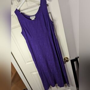 Karin Stevens purple textured sleeveless vintage dress size 12